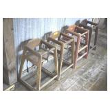 4 Wood High Chairs