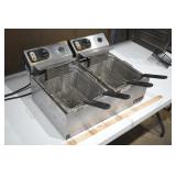 Dual-Tannk Elec Fryer 110V Counter Top w/