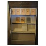 Painted Book Shelf  54 x 37 x 15 w/ contents