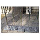 5 Stanchions 30" each