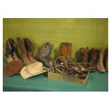 Leather Boots & Rustic Decor