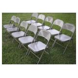 10 Metal Folding Chairs