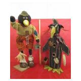 2 Scare Crows 38" "Wooden Crow Weight 11 lbs