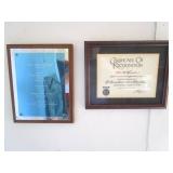 BNSF & Santa Fe Railway "45 year Certificate &
