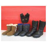 Black Leahter Boots Sz 12, Igloo Mens Boots Sz 13,
