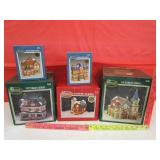 5 Dickens Porcelain Lighted Homes
