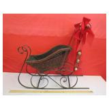 Wicker & Wrought Iron Sleigh