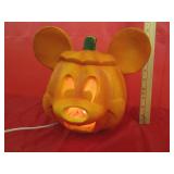Mickey O Lantern "Lighted" 10"  "Needs TLC"