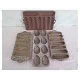 Candy Egg Mold & 3 - Corn Stick Pans "Aluminum"