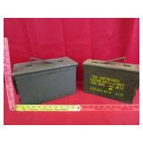 2 Metal Ammo Cans