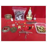 Tx State Rifle Assoc Pin, Tie Clip, Arrow Head,