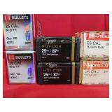 150 - 25 cal .257 Bullets, 200-25 cal .257 Spitzer