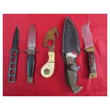 Left to Right - Divers Knife - Italy, Blalock,