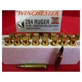 19 Rds - 204 Ruger 34 Gr Jacketed Hollow Point