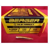 98 ct  6.5 mm 130 gr Berger Bullets