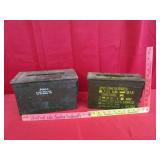 2 Metal Ammo Cans