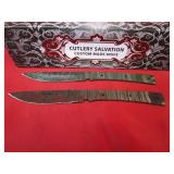 2 Custom Damascus Steel Blades ONLY 3'