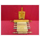 Group Lot of Rolling Pins 'Large Pin is 27' Long'