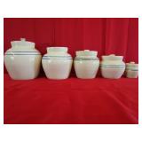 Vintage Marshall Pottery Striped Crocks 'Missing 1