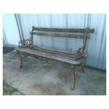 Iron & Wood Garden Bench  'Needs New Wood'