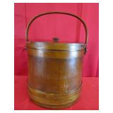 Wood Firkin Bucket w/ Swing Handle 12' x 13'