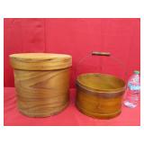 Wood Sugar Bucket 6' x 10' 'Missing Lid and
