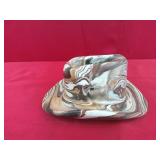 Swirl Clay Pottery Cowboy Hat Planter  3' Deep