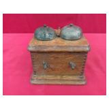 Oak Ring Box w/ Original Wrench 6' x 6' x 6'