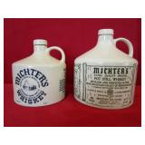 2 Michter's Stoneware Jugs 'Whiskey Decanter'