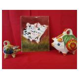 3 Little Pigs by Jehelm 10' & 2 Piggy Banks