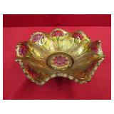 Antique Goofus Glass Bowl - Early 1900