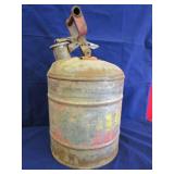Vintage Gasoline Safety Can  "Nice Patina"