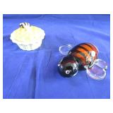 Honey Pie Trinket Box & Hand Blown Art Glass