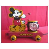 1997 Drum Pull Toy w/ Fossil Mickey Mouse