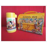 Walt Disney School Bus Metal Lunch Box w/