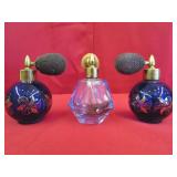 2 Vintage Mikado Cobalt Blue Atomizers & Blue