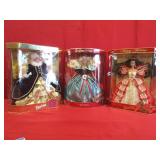 1995, 96 & 97 Holiday Barbie