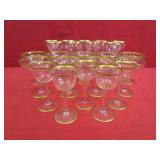 Mid-Century Hollywood Regency Crystal Stemware