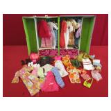 1965 Mattel Barbie & Francie Doll Trunk w/ Content