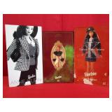 1997 Anne Klein Barbie, 1995 Holiday Barbie,