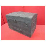Sm Humpback Steamer Trunk on Casters