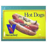 Vienna Beef Hot Dogs - Alum Advertising Sign