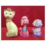 Mid Century Ceramic Cat, Napco Pink Spaghetti