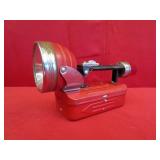 Vintage Red Metal Flashlight w/ Red Flasher
