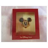 Vintage Crystal & Enamel Mickey Mouse Brooch