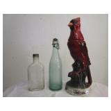 Vintage 1/2 Pint Liquor Flask / Bottle, Embossed