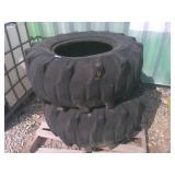 2 Equipment Tires 19.5L - 24  12 Ply