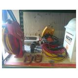 Group Lot Hose Reel, Ext Cords, First Aid Kit