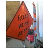 2 Portable Folding Road Signs