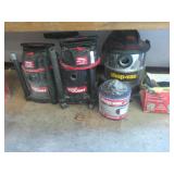 3 Small Shop Vacs, Hoses Inside- 1 is Parts Only